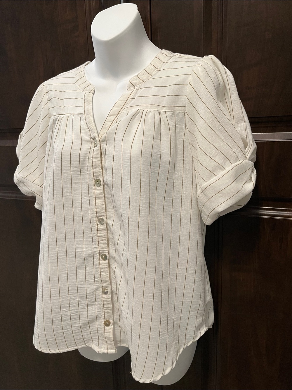 Fig & Flower Striped Blouse